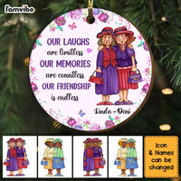 Personalized Old Friends Christmas Circle Ornament OB291 85O34 thumb 1