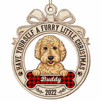 Personalized Have Yourself A Furry Little Christmas Dog Ornament OB282 58O47 thumb 1