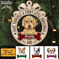 Personalized Have Yourself A Furry Little Christmas Dog Ornament OB282 58O47 thumb 1