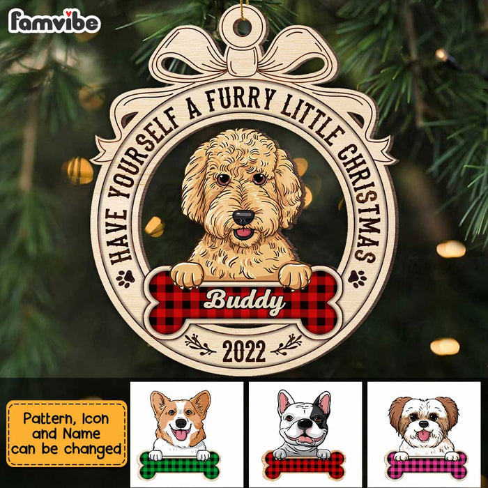 Personalized Have Yourself A Furry Little Christmas Dog Ornament OB282 58O47 1
