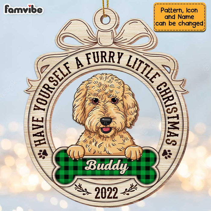 Personalized Have Yourself A Furry Little Christmas Dog Ornament OB282 58O47 1