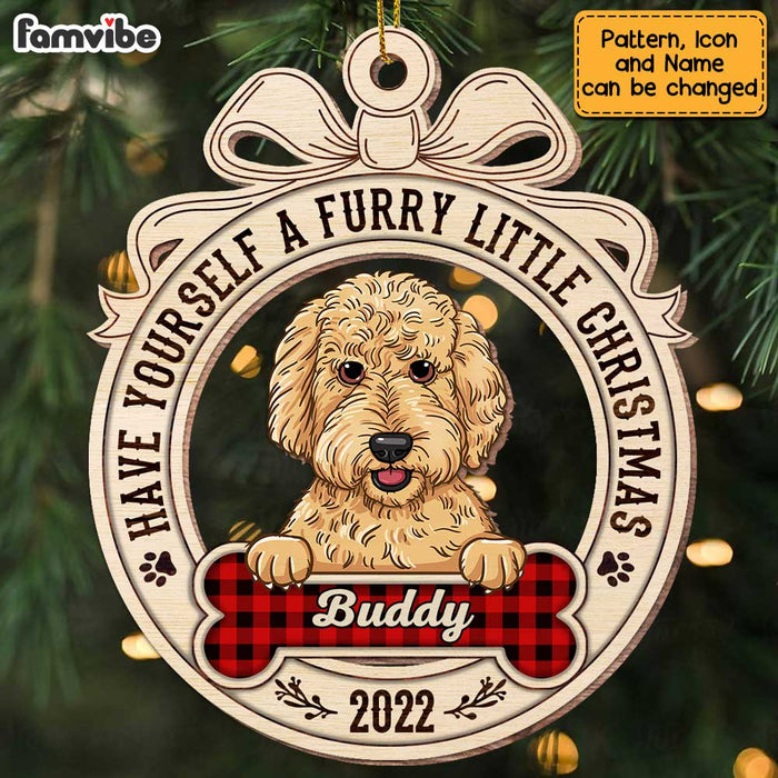 Personalized Have Yourself A Furry Little Christmas Dog Ornament OB282 58O47 1