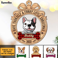 Personalized Have Yourself A Furry Little Christmas Dog Ornament OB282 58O47 thumb 1