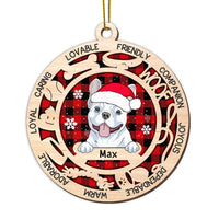 Personalized Dog Loyal Caring Lovable Friendly Buffalo Plaid Ornament OB281 32O28 thumb 1