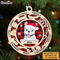 Personalized Dog Loyal Caring Lovable Friendly Buffalo Plaid Ornament OB281 32O28 thumb 1