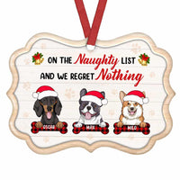 Personalized Dog Lover Naughty List Regret Nothing Fun Christmas Benelux Ornament OB284 58O28 thumb 1