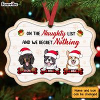 Personalized Dog Lover Naughty List Regret Nothing Fun Christmas Benelux Ornament OB284 58O28 thumb 1