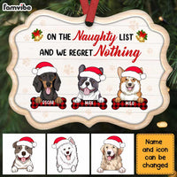 Personalized Dog Lover Naughty List Regret Nothing Fun Christmas Benelux Ornament OB284 58O28 thumb 1