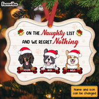 Personalized Dog Lover Naughty List Regret Nothing Fun Christmas Benelux Ornament OB284 58O28 thumb 1