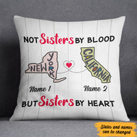 Personalized Sisters At Heart Long Distance  Pillow SB2432 30O47 (Insert Included) thumb 1