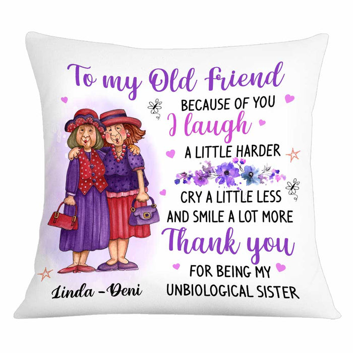 Personalized Old Friend Smile A Lot More Pillow OB253 36O34 1