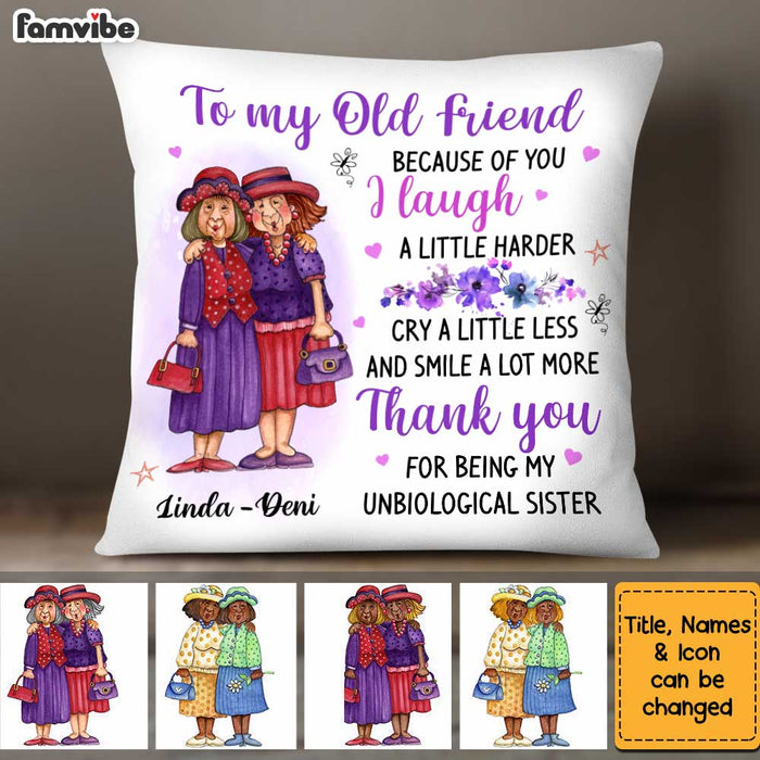 Personalized Old Friend Smile A Lot More Pillow OB253 36O34 1