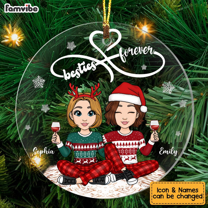 Personalized Friends Forever Christmas Circle Ornament OB311 58O53 1