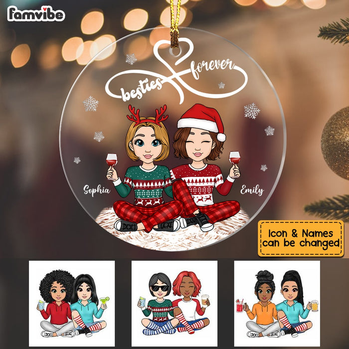 Personalized Friends Forever Christmas Circle Ornament OB311 58O53 1