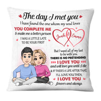 Personalized Couple The Day I Met You Pillow NB75 85O28 thumb 1