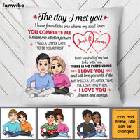 Personalized Couple The Day I Met You Pillow NB75 85O28 thumb 1