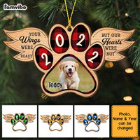 Personalized Dog Memo Your Wings Were Ready Photo Ornament OB312 32O34 thumb 1