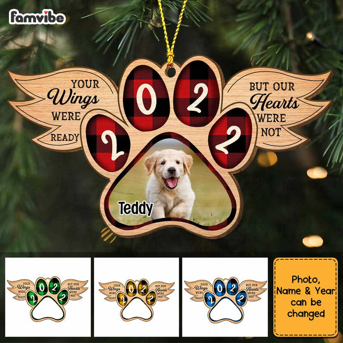 Personalized Dog Memo Your Wings Were Ready Photo Ornament OB312 32O34 1