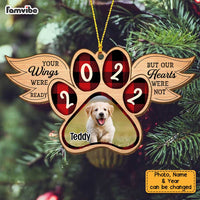 Personalized Dog Memo Your Wings Were Ready Photo Ornament OB312 32O34 thumb 1