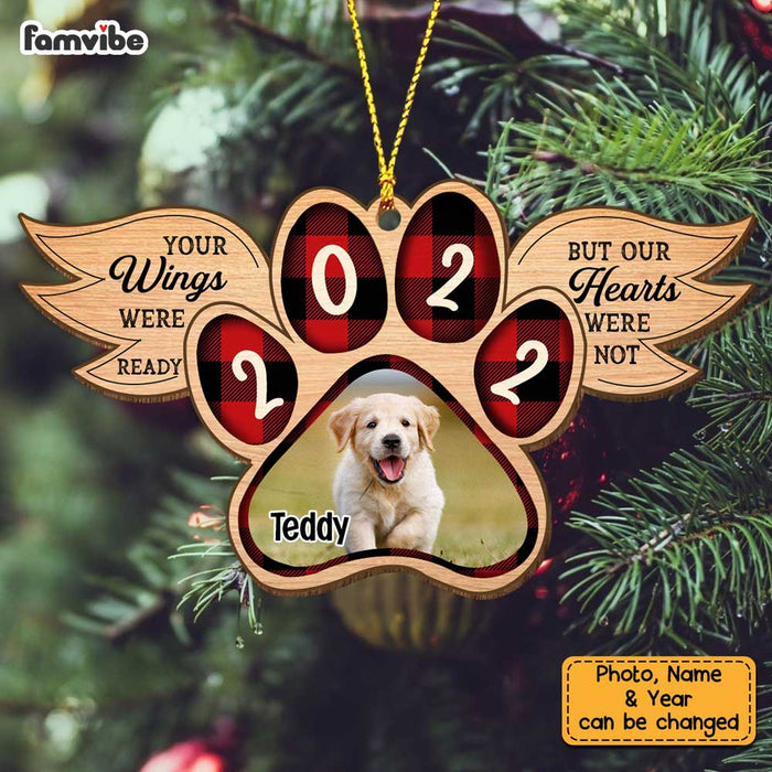 Personalized Dog Memo Your Wings Were Ready Photo Ornament OB312 32O34 1