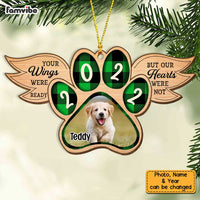 Personalized Dog Memo Your Wings Were Ready Photo Ornament OB312 32O34 thumb 1