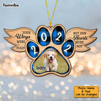 Personalized Dog Memo Your Wings Were Ready Photo Ornament OB312 32O34 thumb 1