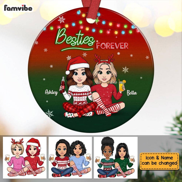 Personalized Friend Always Better Together Circle Ornament NB23 23O58 1
