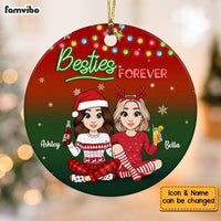 Personalized Friend Always Better Together Circle Ornament NB23 23O58 thumb 1