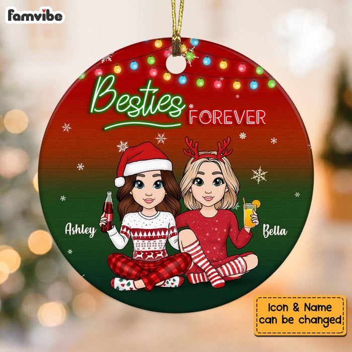 Personalized Friend Always Better Together Circle Ornament NB23 23O58 1
