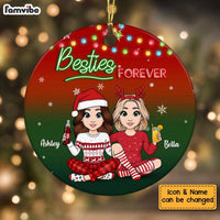 Personalized Friend Always Better Together Circle Ornament NB23 23O58 thumb 1