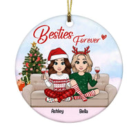 Personalized Friends Forever Christmas Circle Ornament NB32 30O58 thumb 1