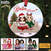 Personalized Friends Forever Christmas Circle Ornament NB32 30O58 1