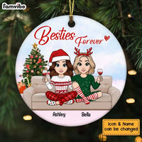 Personalized Friends Forever Christmas Circle Ornament NB32 30O58 thumb 1