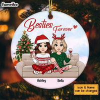 Personalized Friends Forever Christmas Circle Ornament NB32 30O58 thumb 1