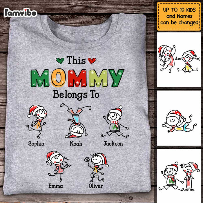 Personalized This Mommy Belongs Christmas Shirt - Hoodie - Sweatshirt OB292 36O47 1