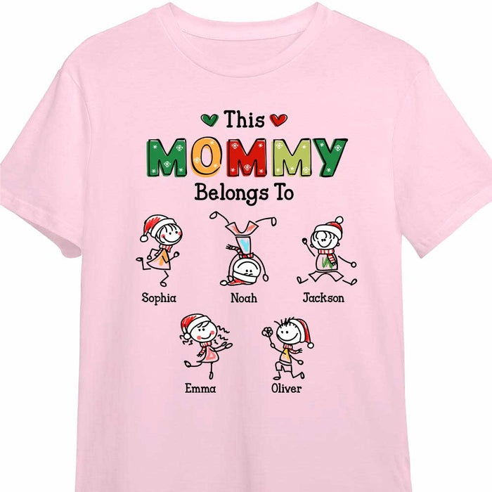 Personalized This Mommy Belongs Christmas Shirt - Hoodie - Sweatshirt OB292 36O47 1
