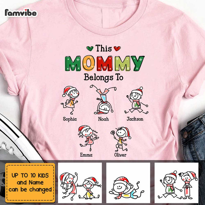 Personalized This Mommy Belongs Christmas Shirt - Hoodie - Sweatshirt OB292 36O47 1