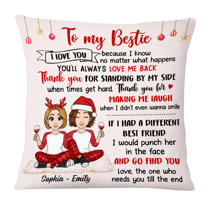 Personalized Friends Christmas Pillow NB11 85O53 1
