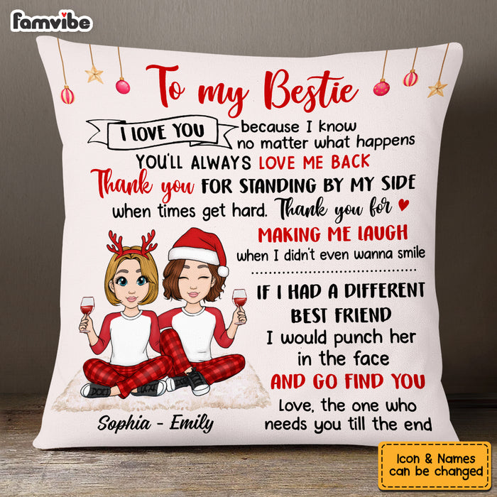 Personalized Friends Christmas Pillow NB11 85O53 1