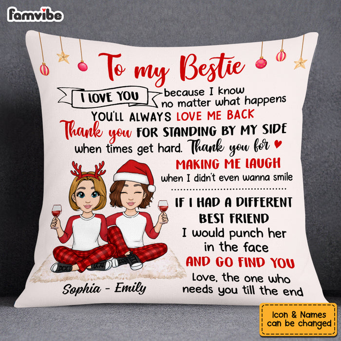Personalized Friends Christmas Pillow NB11 85O53 1