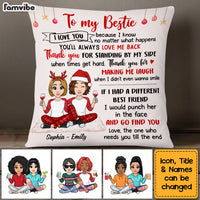 Personalized Friends Christmas Pillow NB11 85O53 thumb 1
