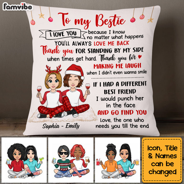 Personalized Friends Christmas Pillow NB11 85O53 1