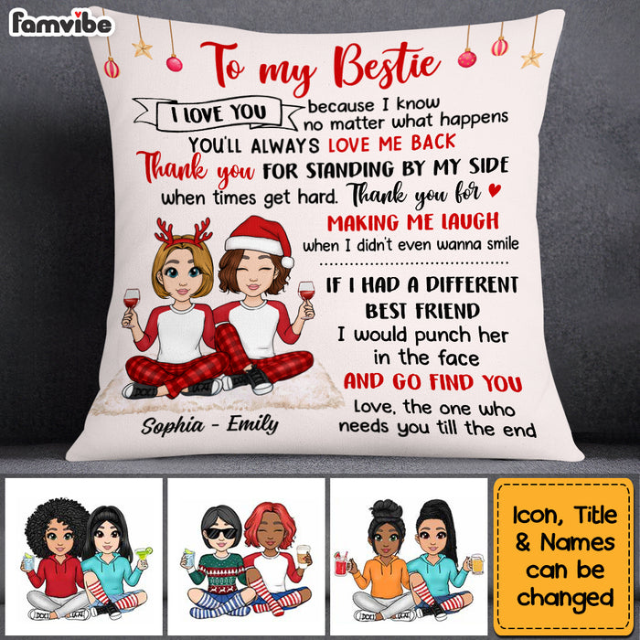 Personalized Friends Christmas Pillow NB11 85O53 1