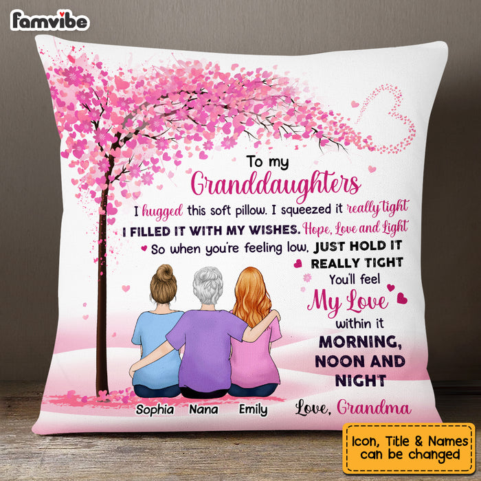 Personalized  To My Granddaughter Love Tree Hug This Pillow OB316 32O53 1