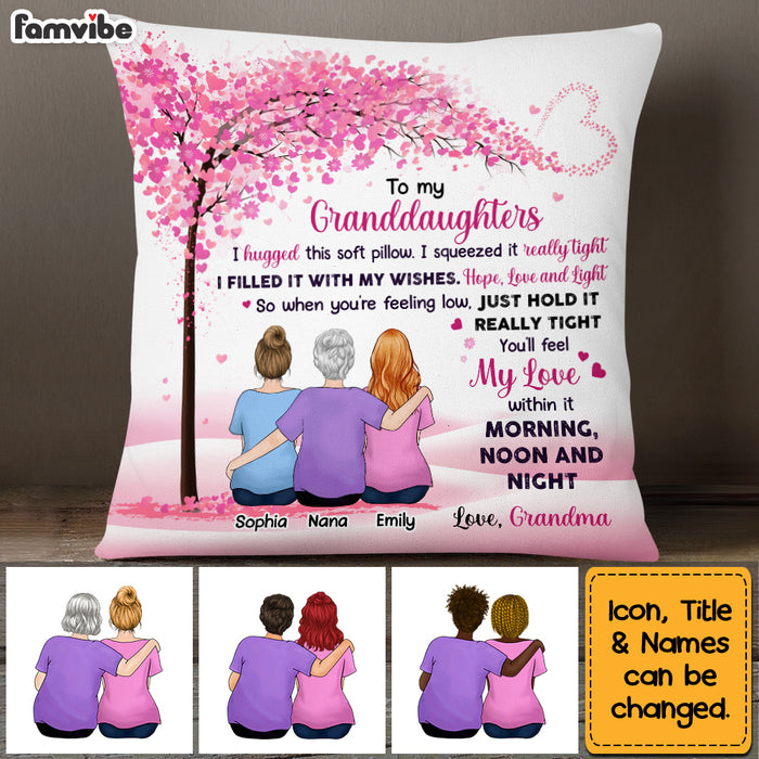 Personalized  To My Granddaughter Love Tree Hug This Pillow OB316 32O53 1