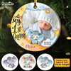 Personalized Baby First Christmas Elephant Photo Circle Ornament OB313 32O58 1