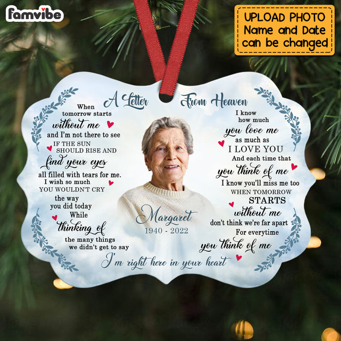 Personalized Letter From Heaven Memo Photo Benelux Ornament OB313 85O69 1