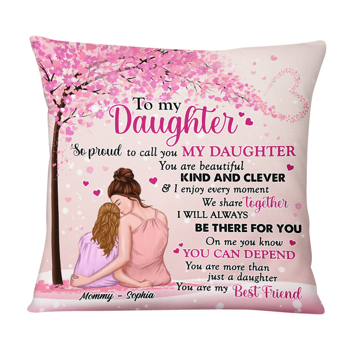 Personalized Proud Of My Daughter Pink Tree Pillow OB313 23O69 1