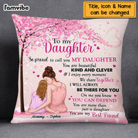 Personalized Proud Of My Daughter Pink Tree Pillow OB313 23O69 thumb 1