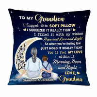 Personalized Hug This Grandson To The Moon And Back Pillow OB314 30O47 thumb 1